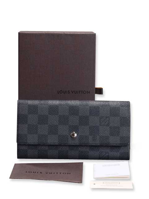 1:1 Copy Louis Vuitton Damier Graphite Canvas Sarah Wallet N61726 Replica - Click Image to Close